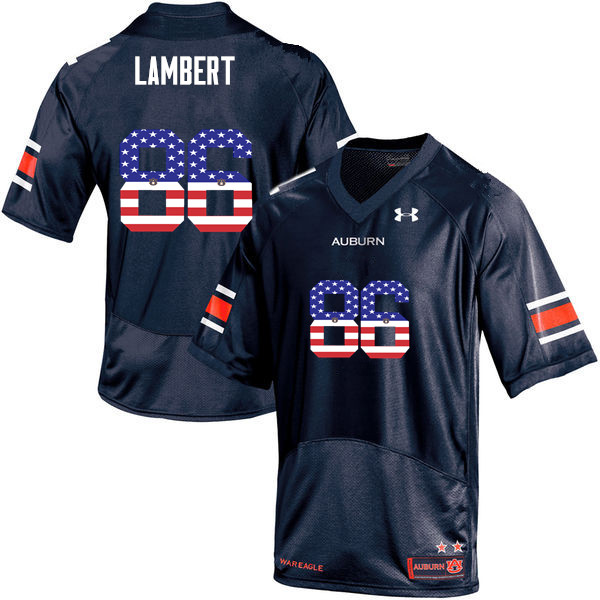 Men #86 DaVonte Lambert Auburn Tigers USA Flag Fashion College Football Jerseys-Navy